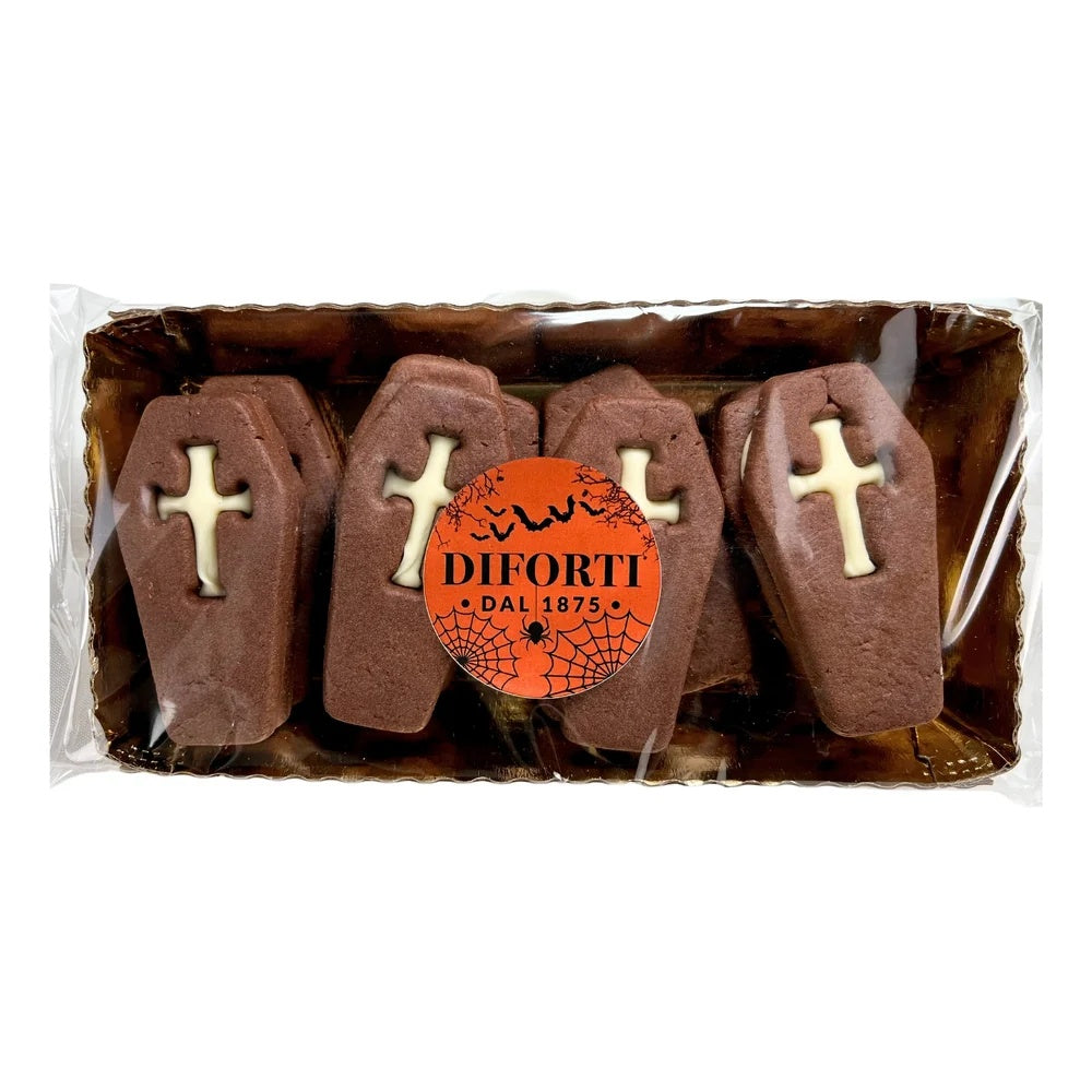 Dark Coffin Halloween Biscuits With White Crème - 200g