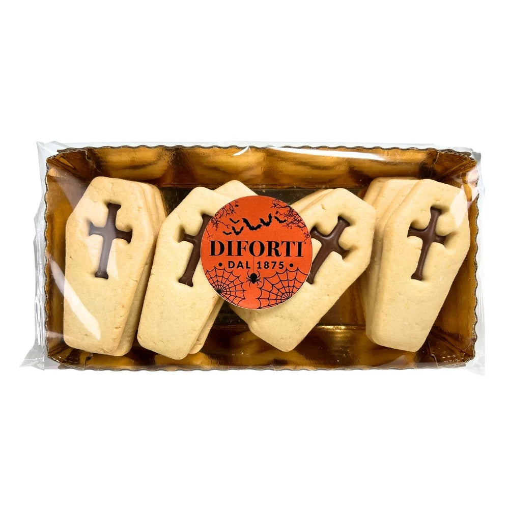 White Coffin Halloween Biscuits With Cocoa & Hazelnut - 200g