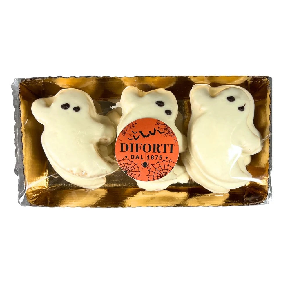 White Ghost Halloween Biscuits - 200g